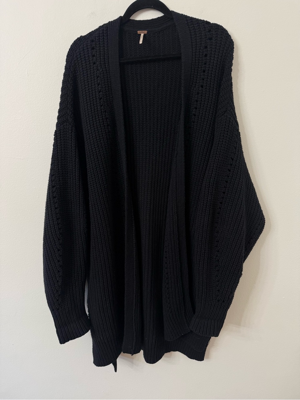 {L} Free People Nightingale Cardi Black